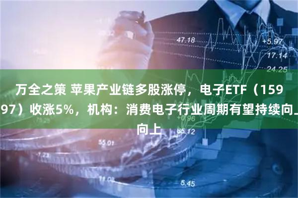 万全之策 苹果产业链多股涨停，电子ETF（159997）收涨5%，机构：消费电子行业周期有望持续向上