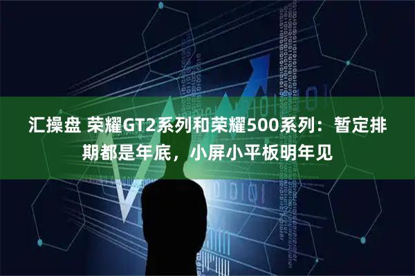 汇操盘 荣耀GT2系列和荣耀500系列：暂定排期都是年底，小屏小平板明年见